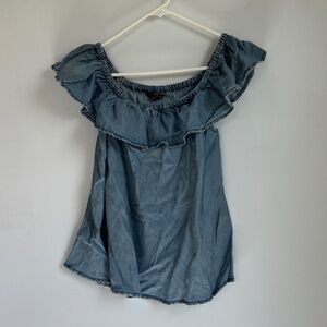 Velvet Heart Tencel Ruffle Blouse Size Small